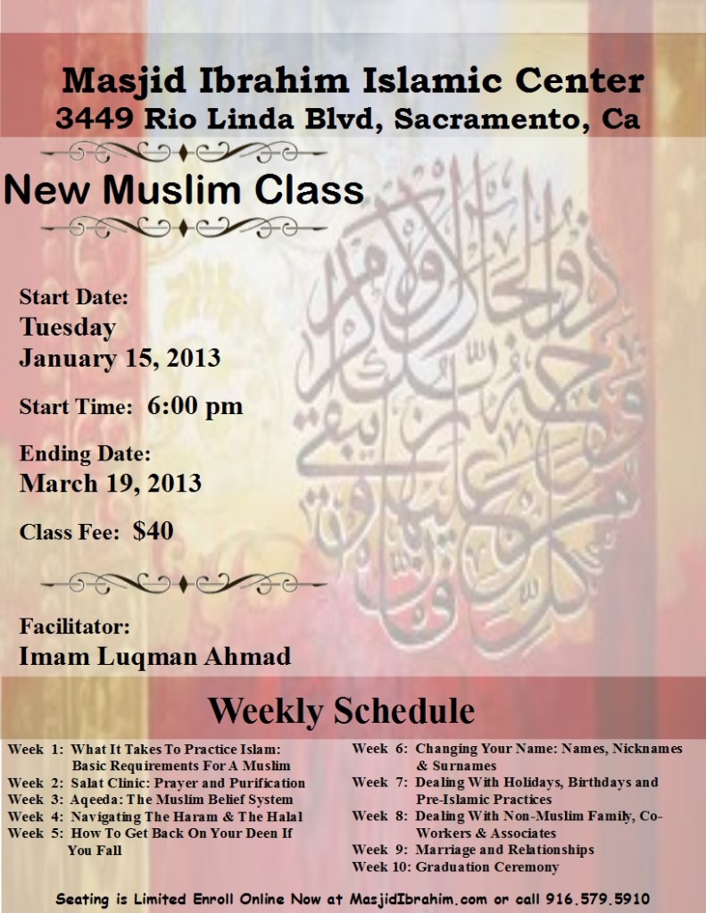 new muslim class flyer
